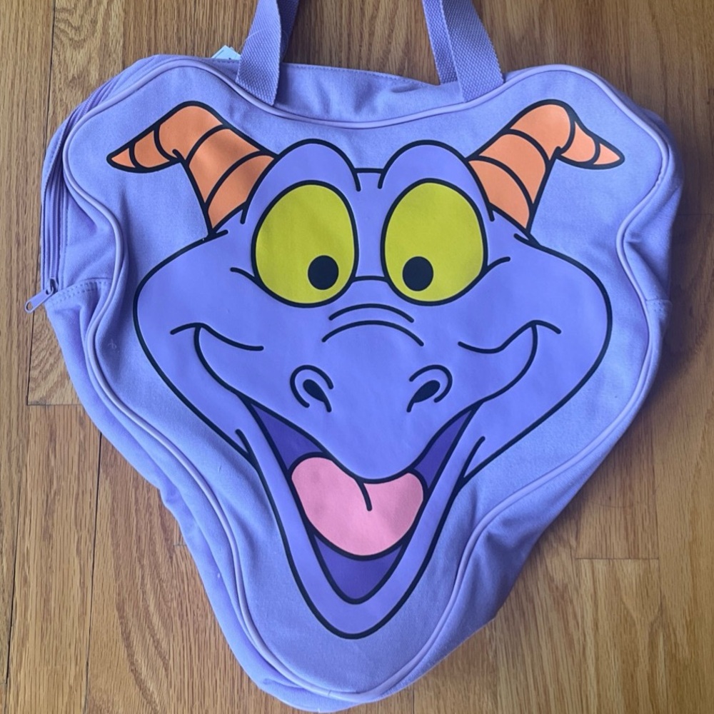 Disney Parks Figment Purple Dragon Large Tote Bag Walt Disney World Epcot
